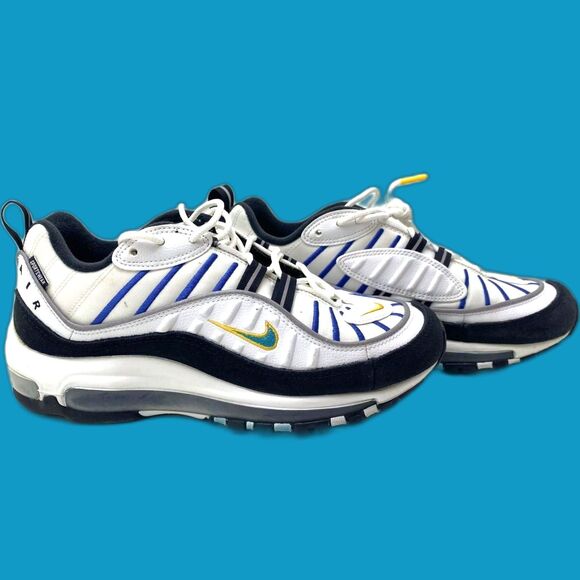 Nike Air Max 98 Premium Teal Nebula Sneakers - Size 8 - Picture 1 of 7